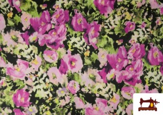Comprar Tela de Creppe Floral Rosa Comprar Tela de Creppe Floral Rosa