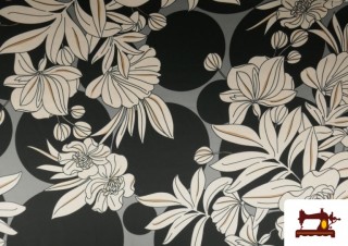 Tela de Creppe Satén Estampado Floral Tela de Creppe Satén Estampado Floral