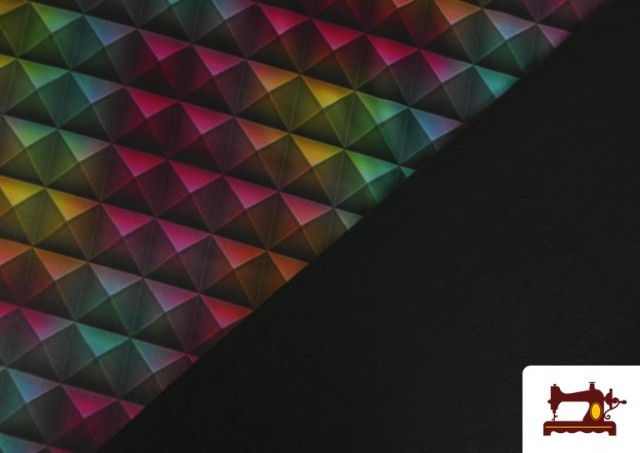 Venta online de Softshell estampado Cuadros de Colores