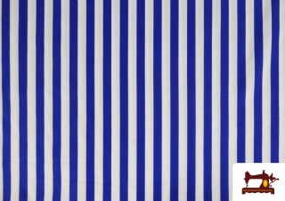 Tela de Rayas Blancas y Azules 1.50cm