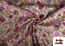 Comprar online Tela de Algodón Flores Infantiles de Colores color Rosa