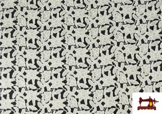 Tela de Encaje Guipur Bordado Pétalos