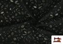 Comprar online Tela de Encaje Guipur Floral color Negro
