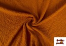 Tela de Viscosa Arrugada color Naranja