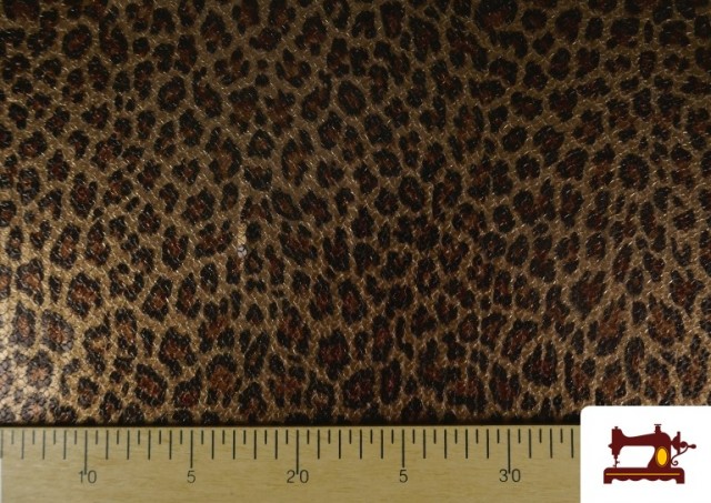 Comprar online Tela de Lentejuelas Animal Print Leopardo