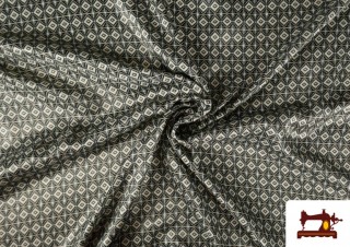 Venta online de Tela de Creppe Satén Estampada Geométrico pequeño