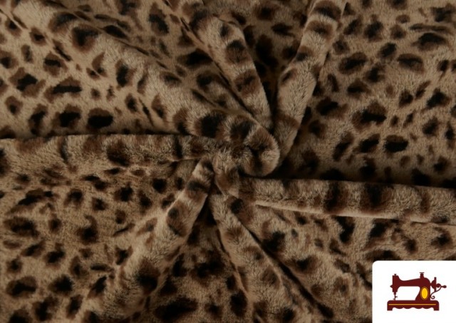 Venta online de Tela de Pelo Animal Leopardo Peluche Suave