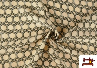 Venta online de Tela de Creppe Satén Dibujo Hermes