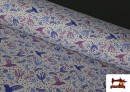 Comprar Tela de Sudadera Flannel Colibrí