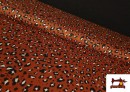 Tela de Viscosa estampado Leopardo de Colores color Teja