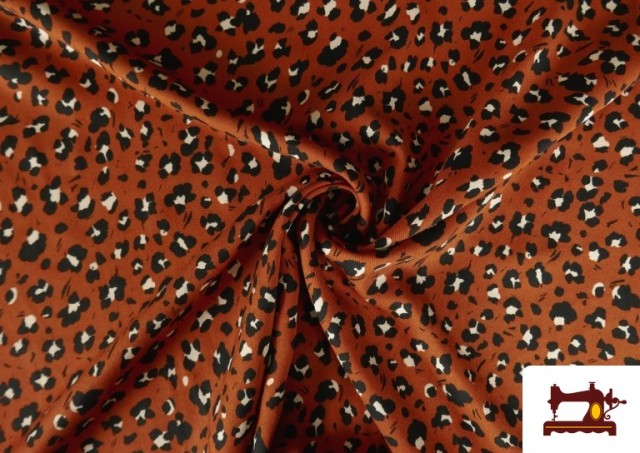 Venta online de Tela de Viscosa estampado Leopardo de Colores