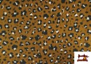 Comprar Tela de Viscosa estampado Leopardo de Colores color Mostaza