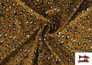 Venta de Tela de Viscosa estampado Leopardo de Colores color Mostaza