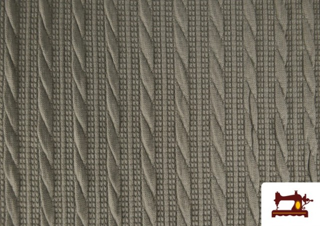 Comprar Tela de Jersey Tricot Trenza color Gris
