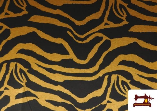 Comprar Tela de Punto Roma Tigre color Mostaza