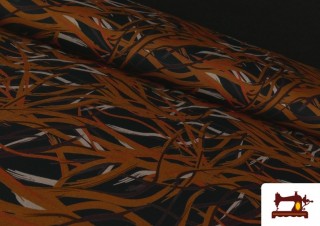 Tela de Punto Viscosa Ondas de Colores color Teja