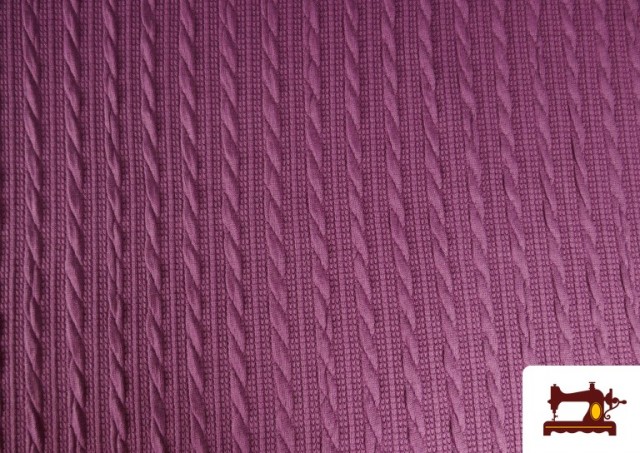 Venta de Tela de Jersey Tricot Trenza color Malva