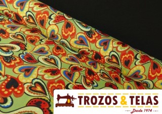 Tela con Estampado Hippie Psicodélico