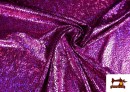 Venta online de Tela de Lycra con Holograma de Colores color Rosa