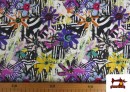 Comprar online Tela de Sudadera French Terry Estampado Floral Multicolor