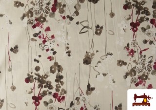 Tela de Loneta Estampado Floral Suave