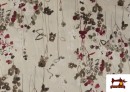 Venta de Tela de Loneta Estampado Floral Suave