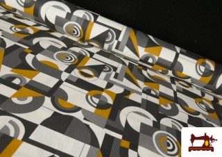 Comprar Tela de Algodón con Estampado Abstracto color Gris
