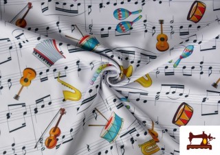 Comprar Tela Stretch estampado Musical