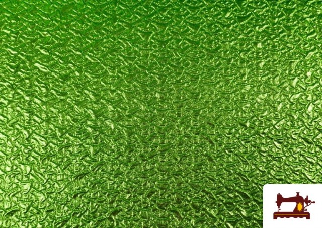 Venta de Tela con Relieve Metalizada de Colores color Verde