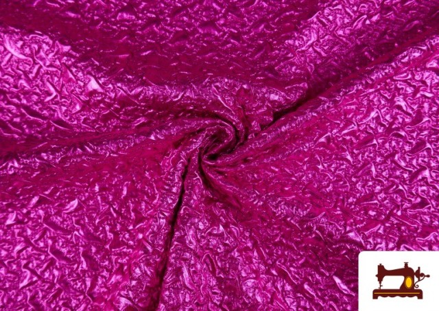 Tela con Relieve Metalizada de Colores color Rosa