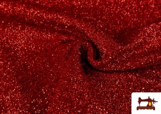 Venta de Tela de Rafia Metalizada Roja