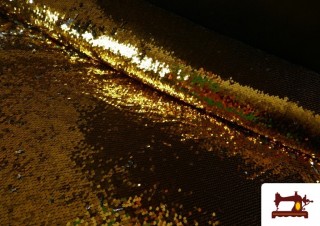 Comprar Tela de Lentejuelas Bicolor color Dorado