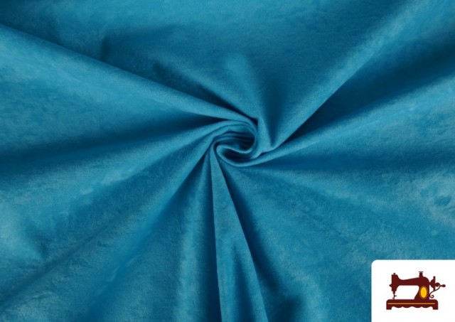 Tela de Antelina de Colores color Azul turquesa