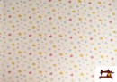 Venta de Tela de Algodón de Estrellas Multicolor para Patchwork