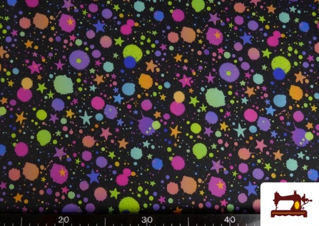 Venta online de Softshell estampado Estrellas Multicolor