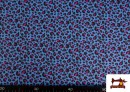 Comprar Tela de Punto de Camiseta Leopardo Multicolor color Azul