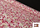Comprar Tela de Crepe de Flores Veraniego color Rojo
