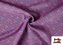 Venta de Tela de Crepe Geométrico Laberinto color Rosa