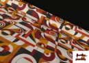 Venta online de Tela de Algodón con Estampado Abstracto color Rojo