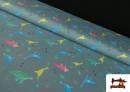 Tela de Punto de Camiseta Dinosaurios Infantil