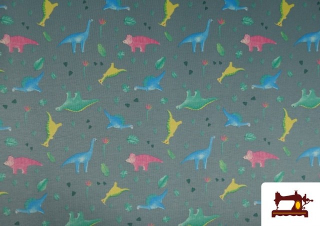 Comprar Tela de Punto de Camiseta Dinosaurios Infantil