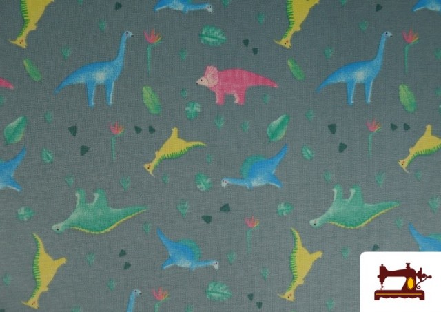 Venta de Tela de Punto de Camiseta Dinosaurios Infantil