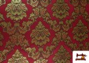 Comprar Tela de Jacquard Fantasía Dorado Ancho Especial 280 cms color Rubí