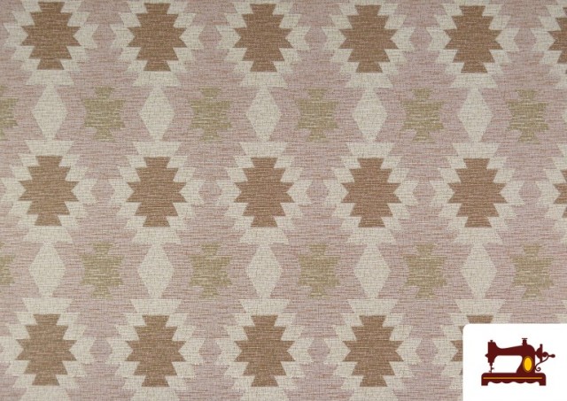 Venta de Tela de Tapicería de Gobelino Estampado Étnico 140 cms color Rosa