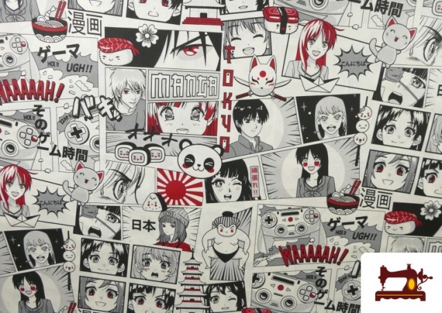 Comprar Tela de Algodón Dibujos Anime Ancho Especial 280 cm Sabana