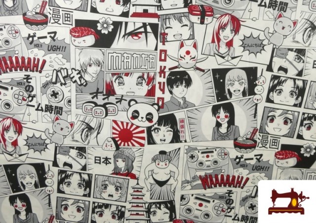 Comprar Tela de Algodón Dibujos Anime