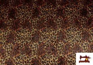Tela de Terciopelo Martelé Animal Print Leopardo