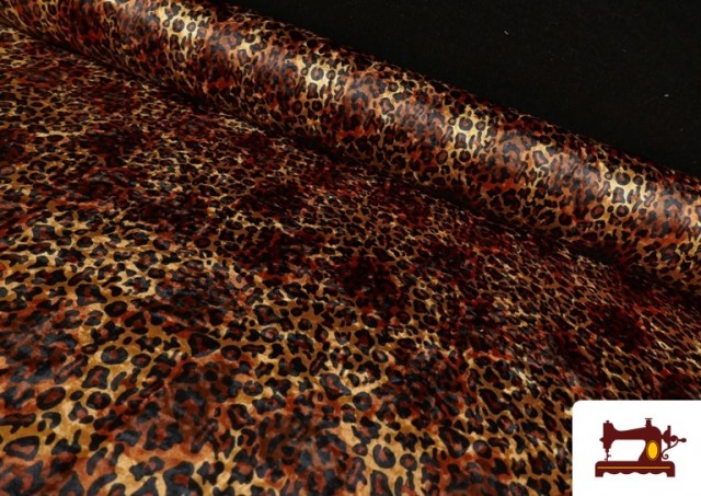 Comprar Tela de Terciopelo Martelé Animal Print Leopardo