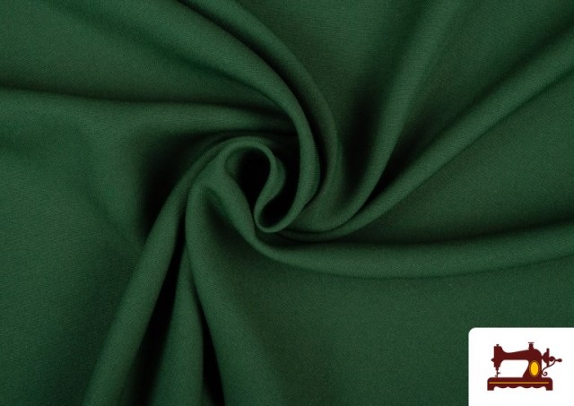 Venta de Tela Plana Stretch Economica - Pieza 50 Metros color Verde botella