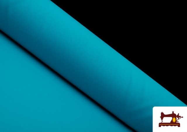 Tela Plana Stretch Economica - Pieza 50 Metros color Azul turquesa